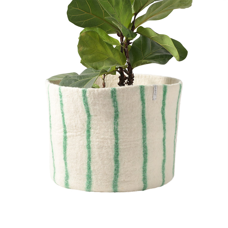 FLOWER POT 25, L, THIN-STRIPES