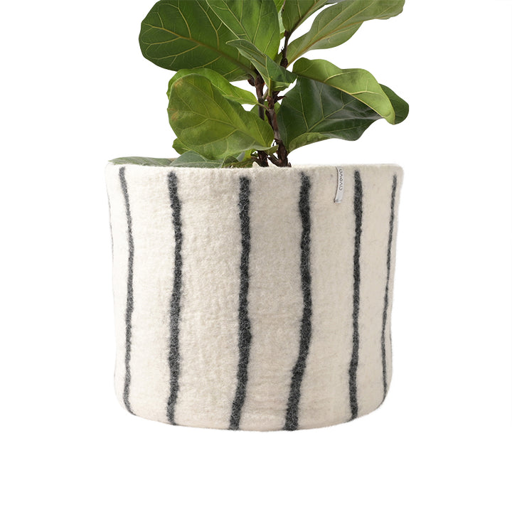 FLOWER POT 25, L, THIN-STRIPES