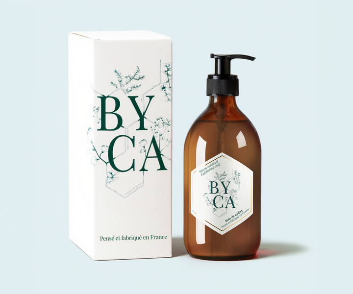 EXFOLIATING SOAP GLASS BOTTLES (480ML)