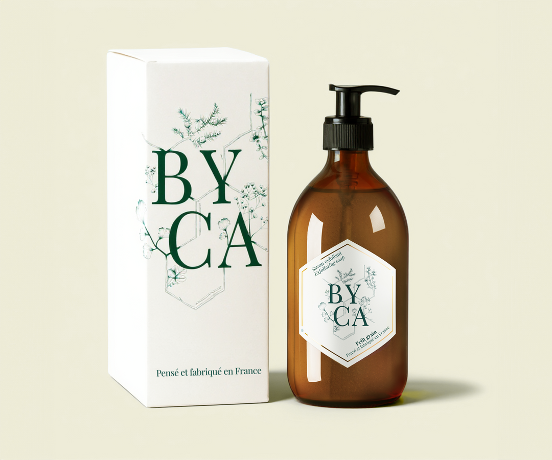EXFOLIATING SOAP GLASS BOTTLES (280ML)