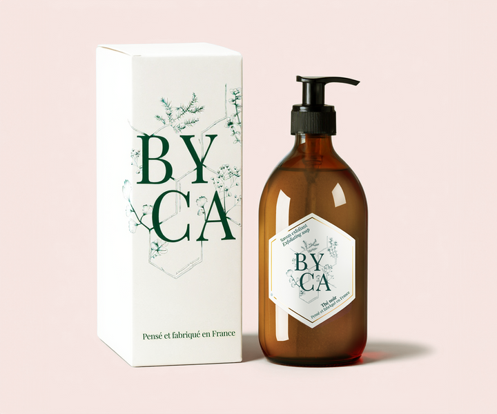 EXFOLIATING SOAP GLASS BOTTLES (280ML)