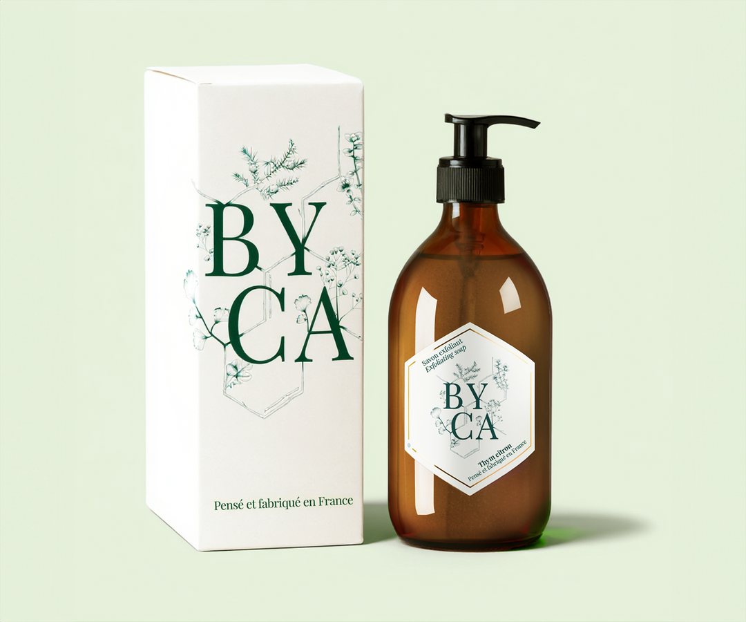 EXFOLIATING SOAP GLASS BOTTLES (480ML)